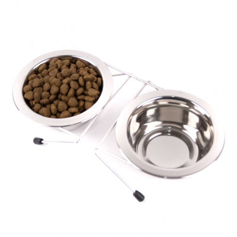 Set 2 castroane si suport pentru caini Enjoy 0.35 L